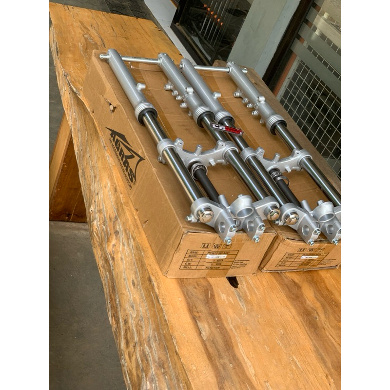 SHOCK DEPAN NINJA R AGRAS BOTTOM SILVER