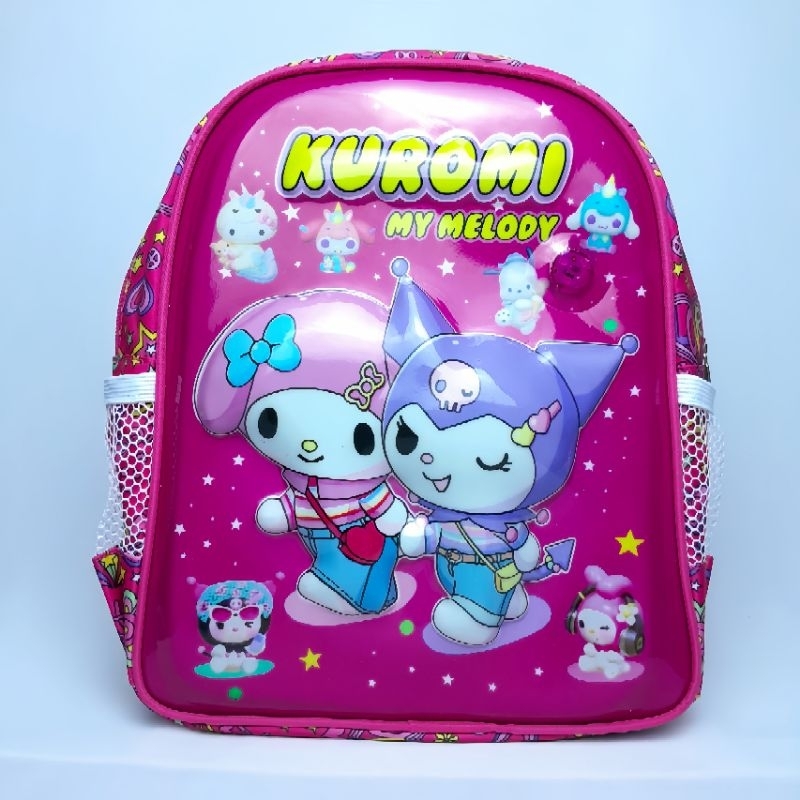 Beragam Tas anak perempuan PAUD 3d+LeD, tas 1 ruang paud, tas anak paud perempuan karakter labubu, u