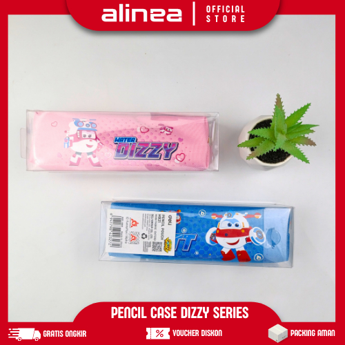 

Tempat Pensil Karakter Super Wings Pencil Pouch Deli H921 H922 Main Fabric Oxford Warna Biru Hijau Pink