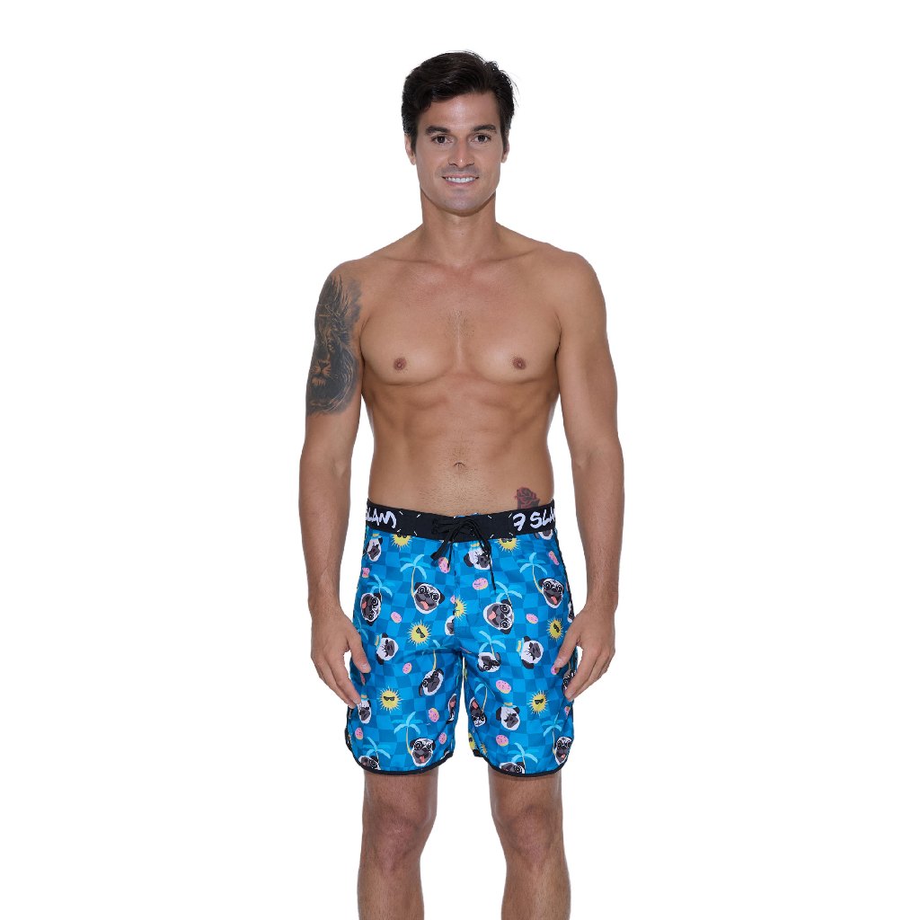 69 Slam Celana Pendek Olahraga Pria Full Motif - MEN PUGTASTIC LUKE MEDIUM LENGTH BOARDSHORT - SSLPT