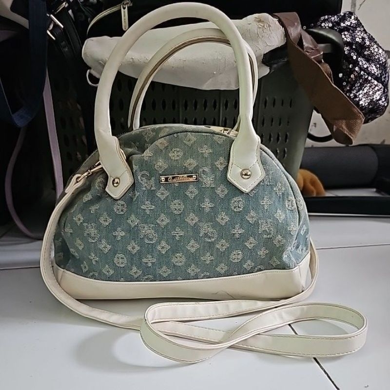 (MEMBACA SEBELUM MEMBELI)tas sling biru muda brand Cecil McBEE