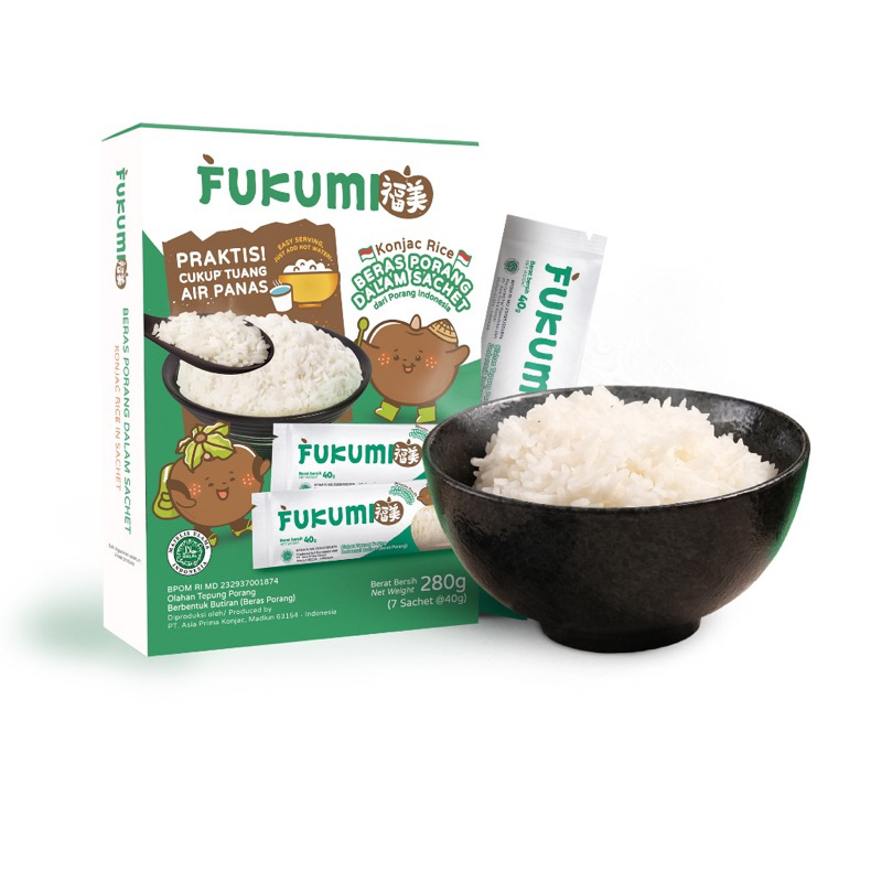 

FUKUMI BERAS PORANG DALAM SACHET 280gr Box Isi 7 sachet