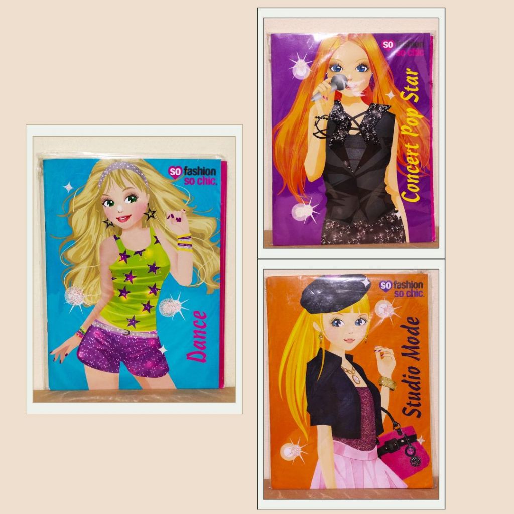 Paket 3 Buku Ketrampilan dan aktivitas bertema Fashion untuk Anak Putri so fashion so chic