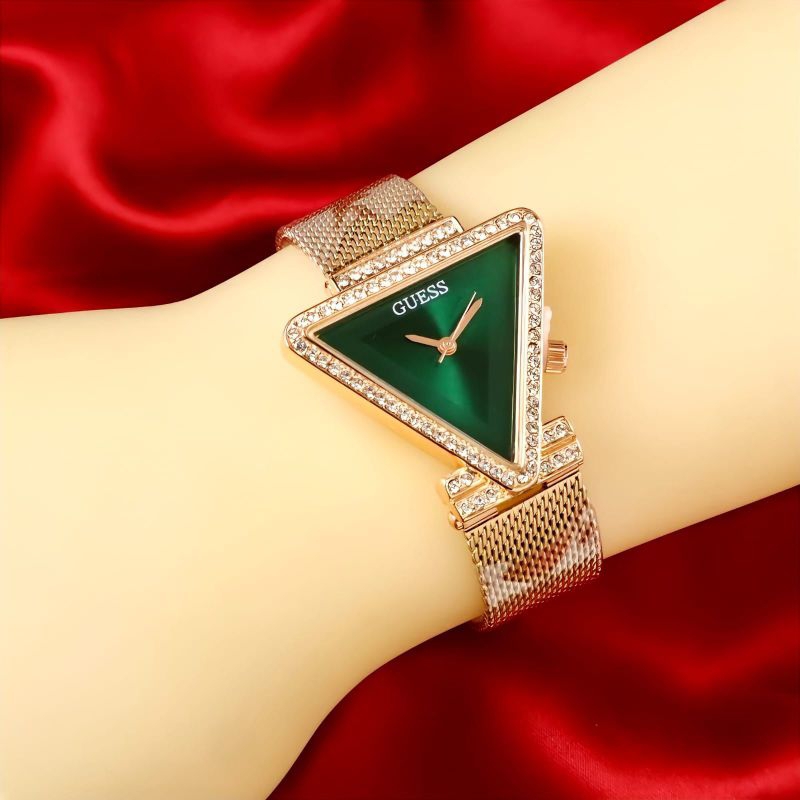 ( BISA COD ) ✅ Jam Tangan Wanita/Cewek GUESS Rantai Pasir || Diameter 3.4cm || +BOX Jam Tangan Terla