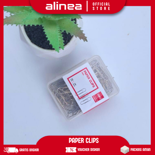 

Paper clip kecil ukuran 25mm Silver Deli 0025 Isi 100 pcs