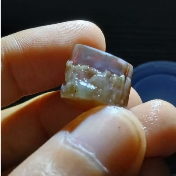 Bahan Batu kalimaya asli banten tertutup kulit dan sudah ada jarong  A1