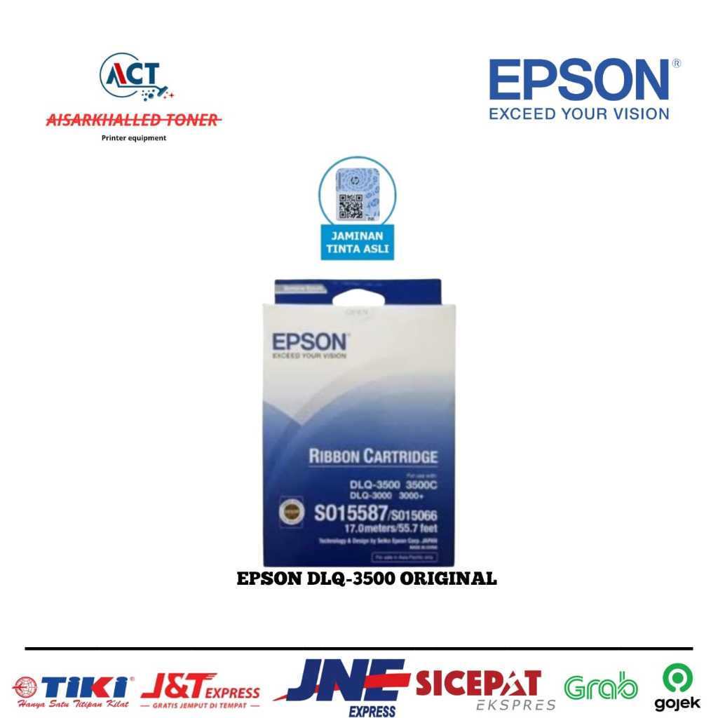 Ribbon Cartridge Epson DLQ-3000 DLQ-3500 DLQ-3500+ Pita Ori S015587