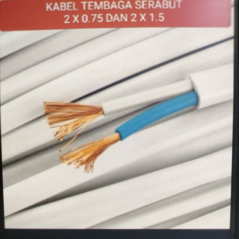 KABEL TEMBAGA NYMHYO SERABUT 2 X 1,5 ECERAN