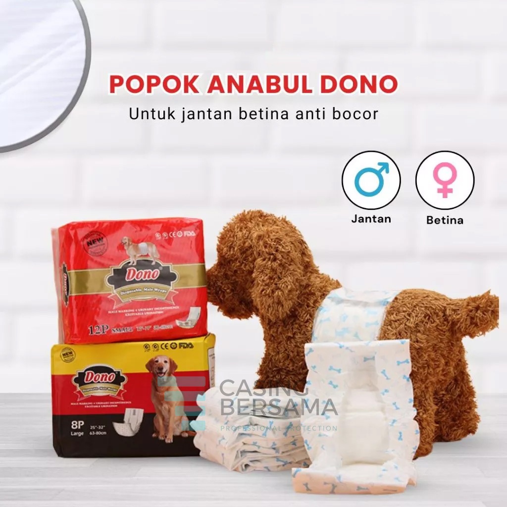 Popok Anjing / Pampers Anjing Jantan Betina / Popok Kucing Brand Dono Jantan Male Dono