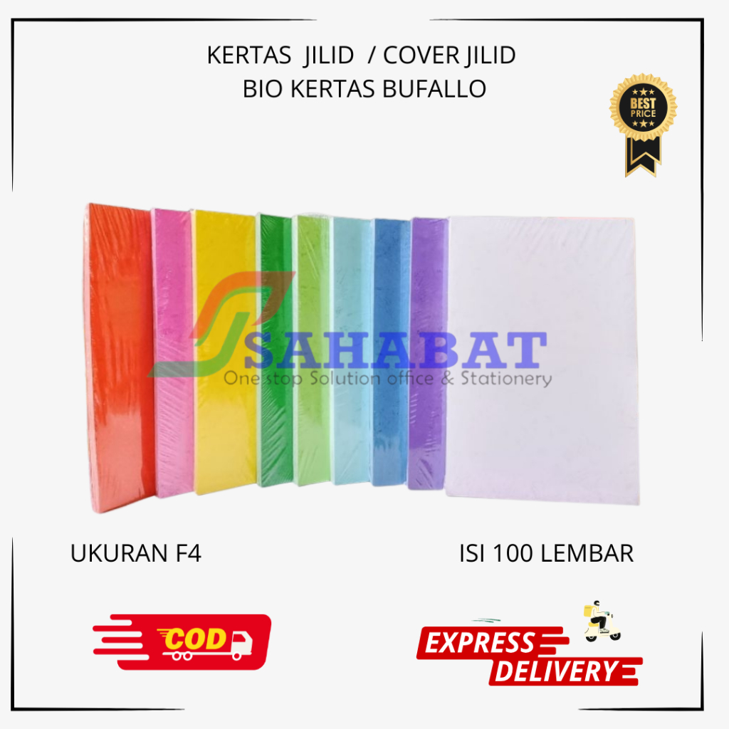 

BIO KERTAS BUFALO / KERTAS JILID / COVER JILID SATU PAK ISI 100 LEMBAR Stationery
