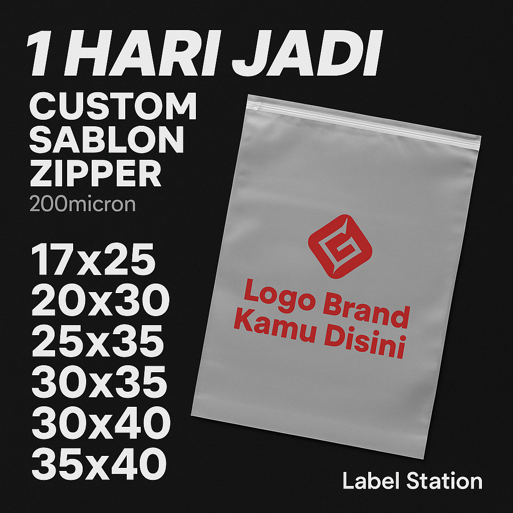 

[SL]FREE DESIGN CUSTOM SABLON Zipper Storage Bag/ Zipper Bag / Travel Pouch / Kemasan Super Tebal 200 Micron