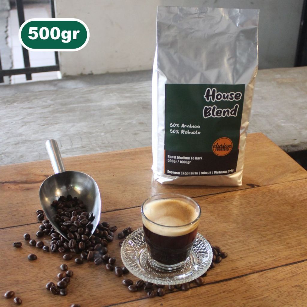 

Kopi House Blend Espresso - Arabica & Fine Robusta Kemasan 500gr
