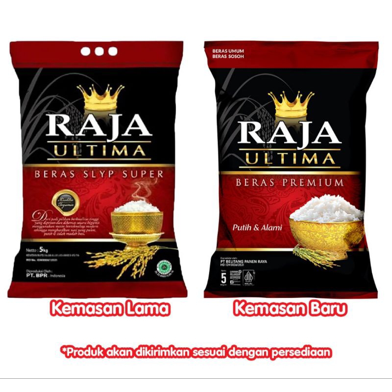 

Beras Raja Ultima kemasan 5kg siap dikirim