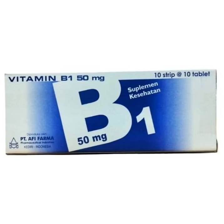 VITAMIN B1 50mg Tablet (100's /Dus) - AFI FARMA
