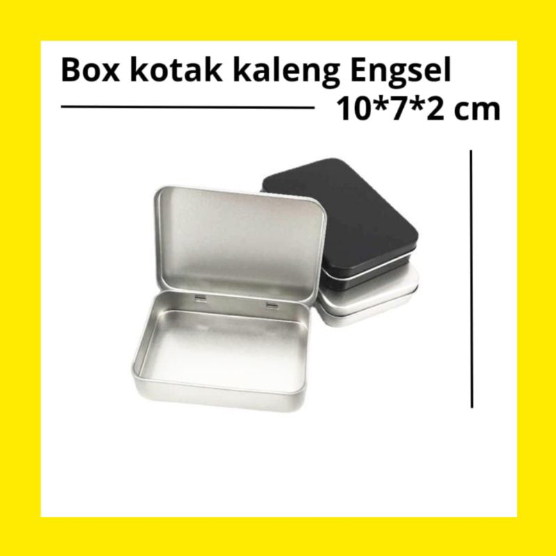 Box Kotak Kaleng Engsel Universal Sedang