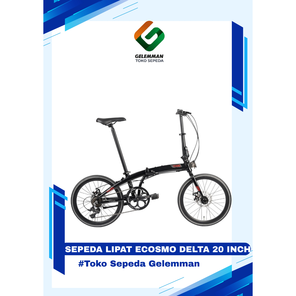 Sepeda Lipat / Folding Bike Element Ecosmo Delta 8Sp 20Inch