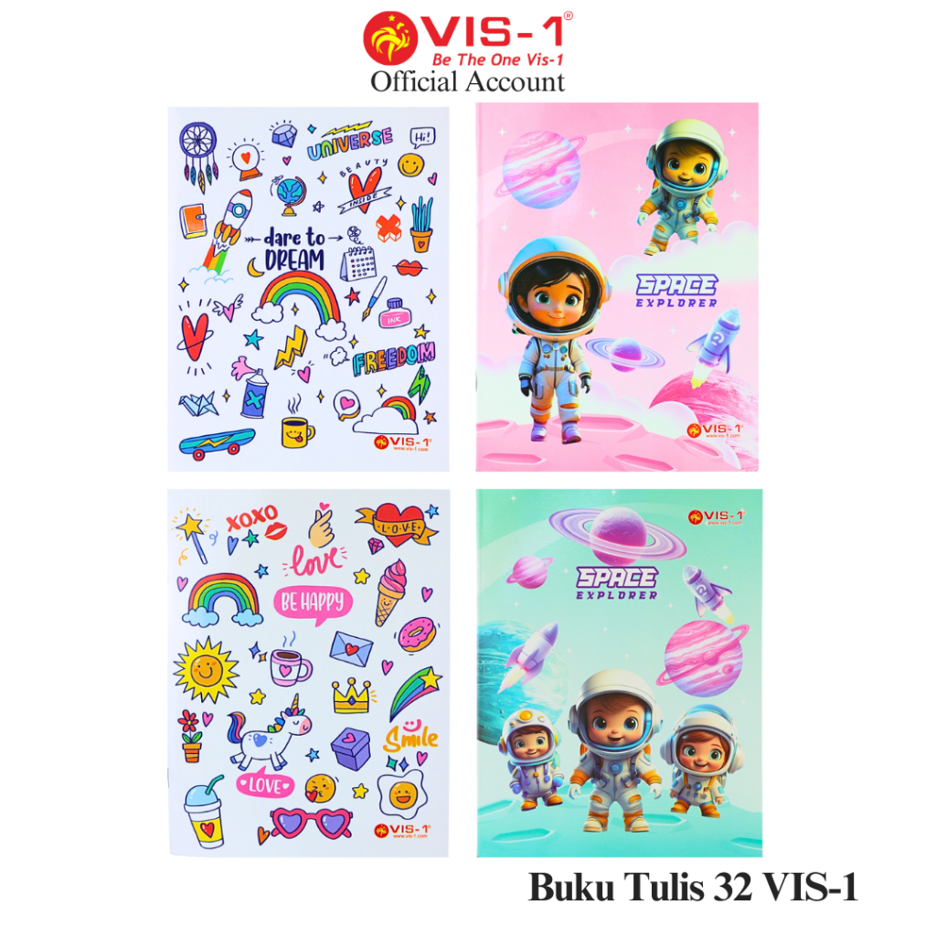 

VIS-1 - Buku Tulis 32 Bergaris / Ukuran Quarto / 1pack 10pcs