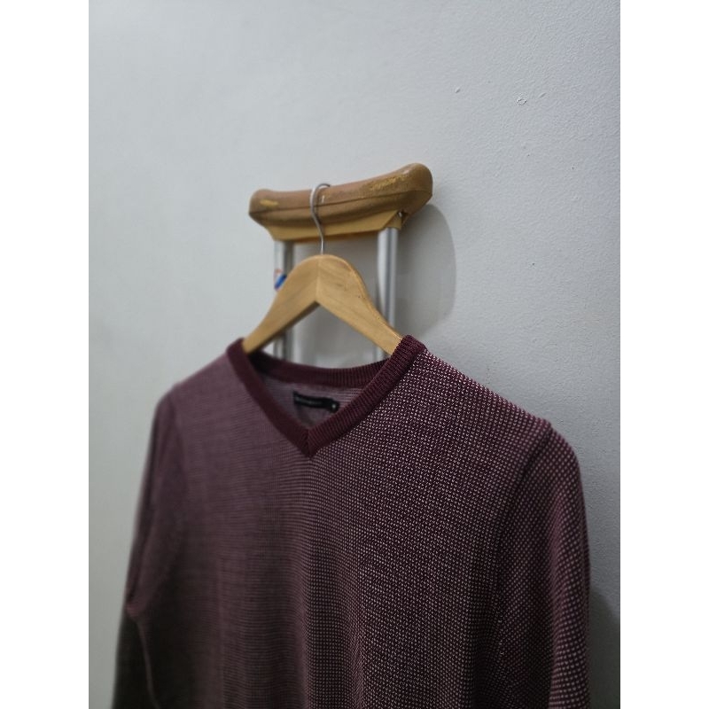 The Executive Red maroon Sweater. Limited Vintage. 100% original. Size M. baju lengan panjang pria. 