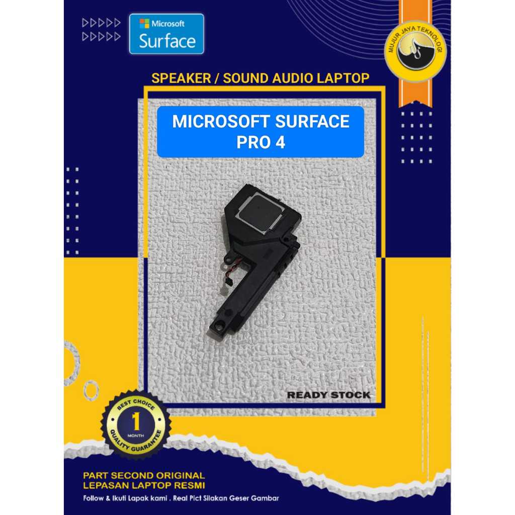 Speaker Sound Audio Microsoft Surface Pro 4 1724 Tablet Right Kanan Original Second Tested