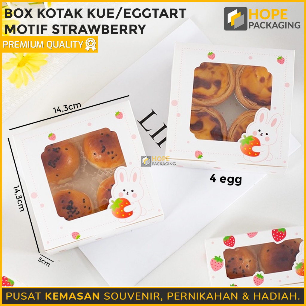 

[HARGA / 3 PCS] Box Mika Egg Tart / Kotak Portuguese Egg Tart / Dus Kue Isi 4 / Box Kue Mooncake
