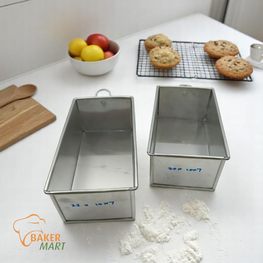 Loyang Persegi Panjang / Loyang Roti/ Lapis Legit/Brownies Kukus Ukuran 20x10x7cm / 22x10x7cm