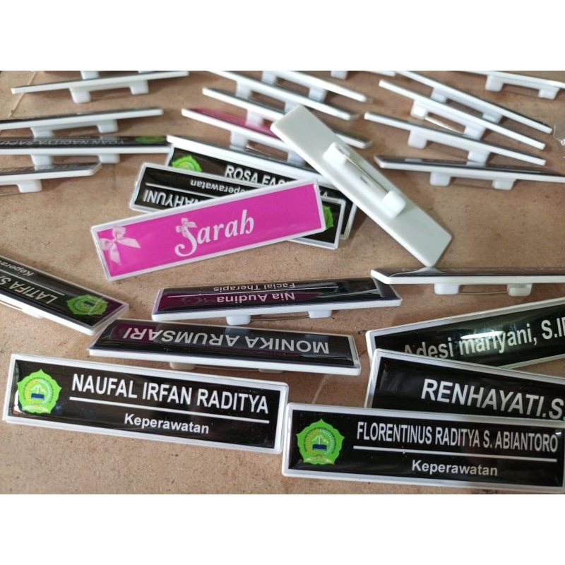 

Name tag / Papan Nama / nama dada Akrilik penitik custom murah