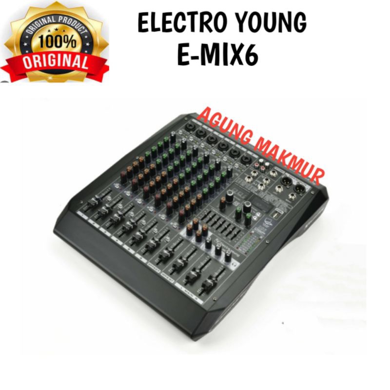 Mixer Electro Young E-Mix 6 Original 6 Channel - Mixer Electro Young E mix6 - Electroyoung Emix6
