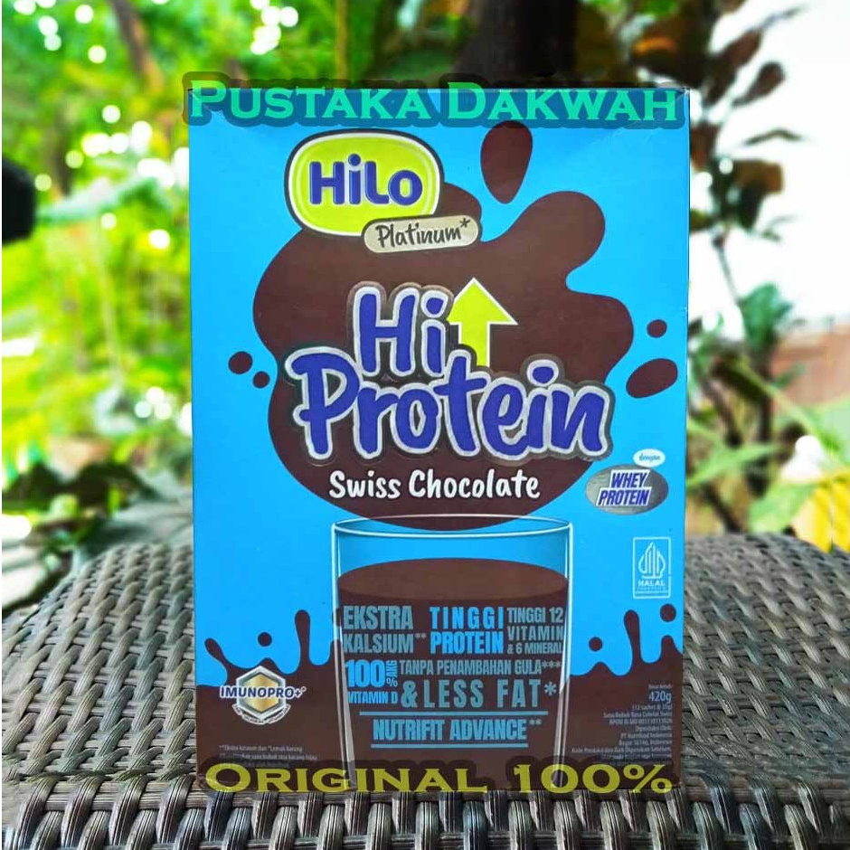

Hilo Platinum Swiss Chocolate Hi Protein 420g Susu Coklat Susu Hilo Cokelat Susu bubuk Chocolate Susu Tinggi Kalsium
