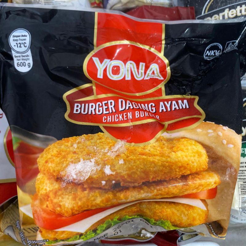 

burger daging ayam yona 600g