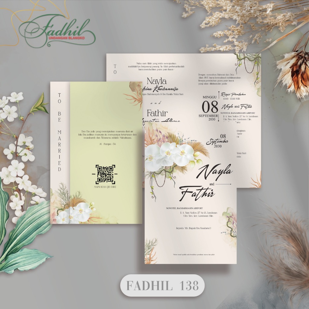 BLANGKO UNDANGAN NIKAH - BLANKO UNDANGAN KOSONGAN FADHIL 138