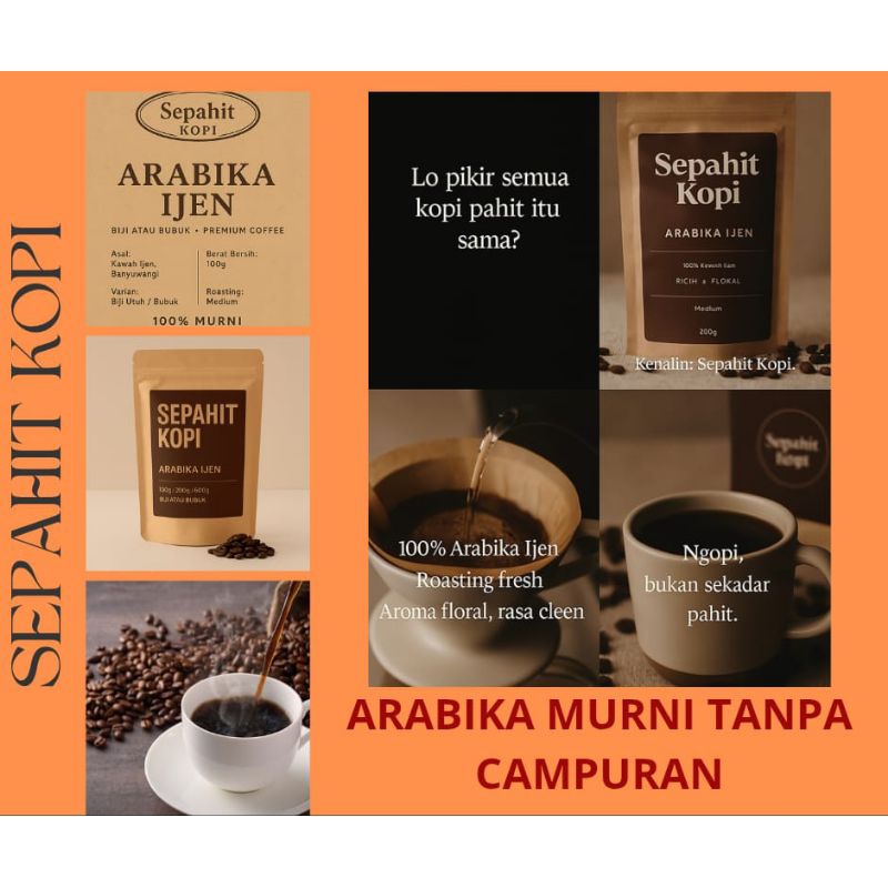 

SEPAHIT KOPI dihasilkan dr kopi asli Arabika, mulai dr proses petik hingga ranting. ASLI tanpa campuran