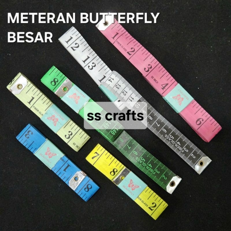 METERAN BUTTERFLY / METERAN KAIN / BAJU / PAKAIAN 150CM BESAR