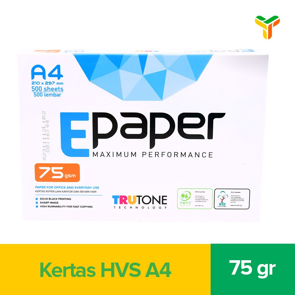 

E_Paper Kertas Hvs A4 75Gr 85675 R116