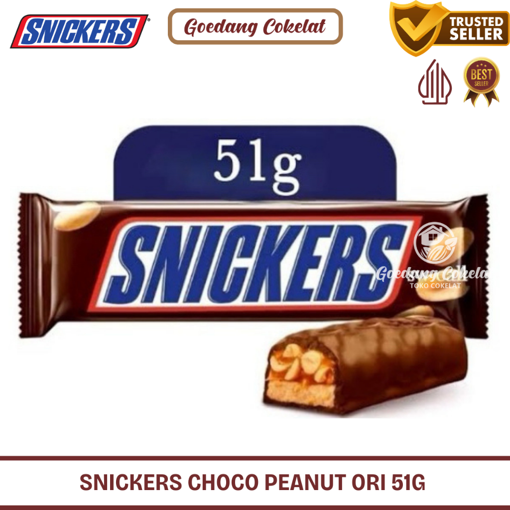 

Coklat SNICKERS Chocolate Peanut Original Bar 51g / 31g