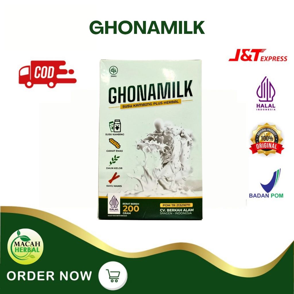 

[BISA COD] GHONAMILK - SUSU KAMBING + GAMAT + KAYU MANIS + KELOR || ATASI TBC DAN MASALAH PERNAPASAN