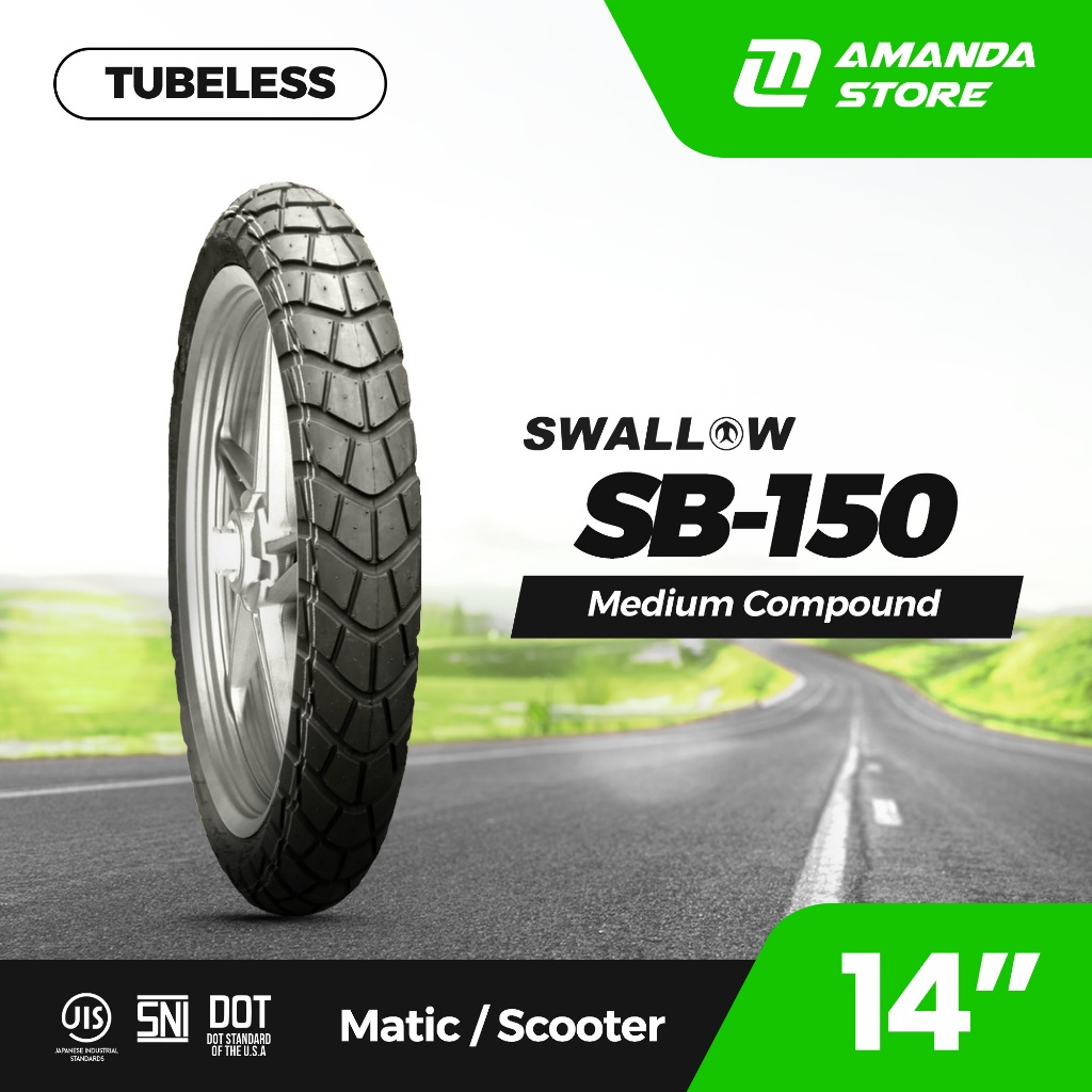 Ban Motor TAHU/Nanas TUBELESS Ring 14" Swallow SB-150