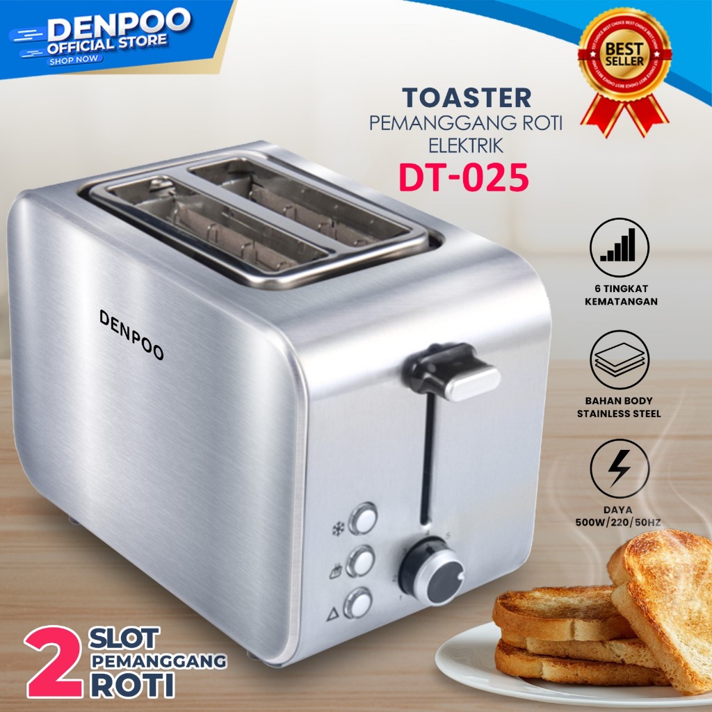 TOASTER-PEMANGGANG ROTI DENPOO DT 025