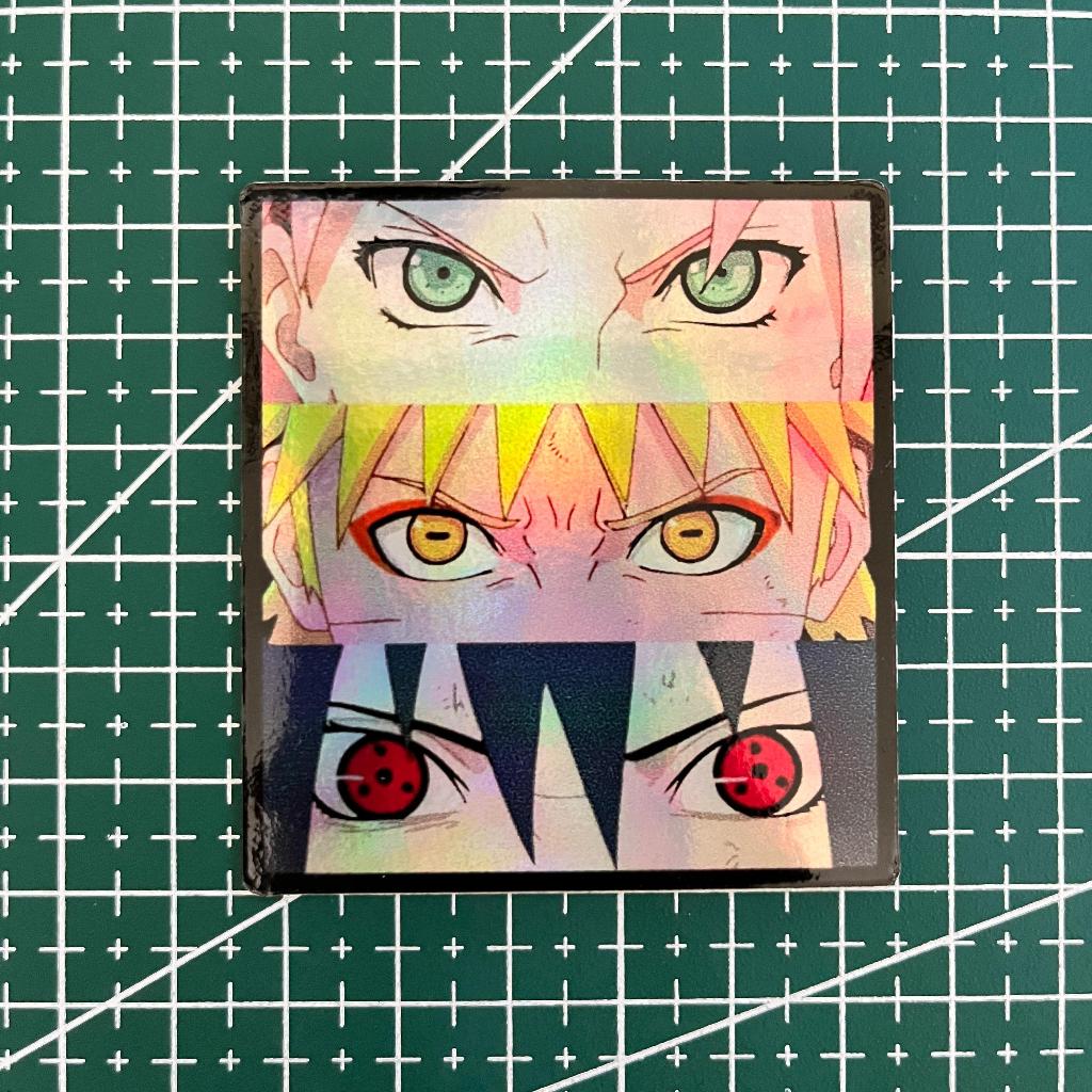 Stiker hologram anime Naruto || STICKER HOLOGRAM ANIME Naruto Sasuke Sakura