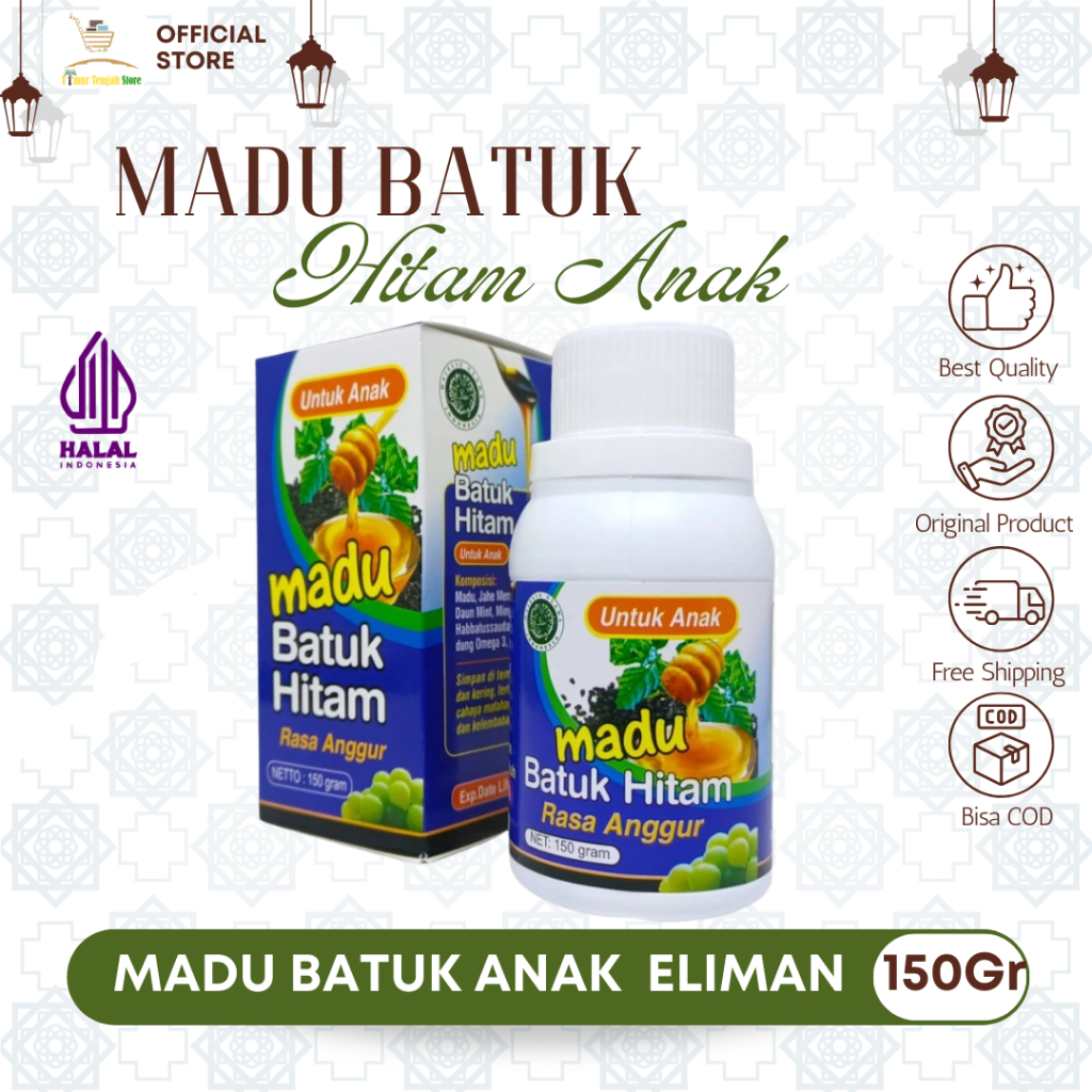 

Madu Batuk Hitam Untuk Anak Eliman Rasa Anggur
