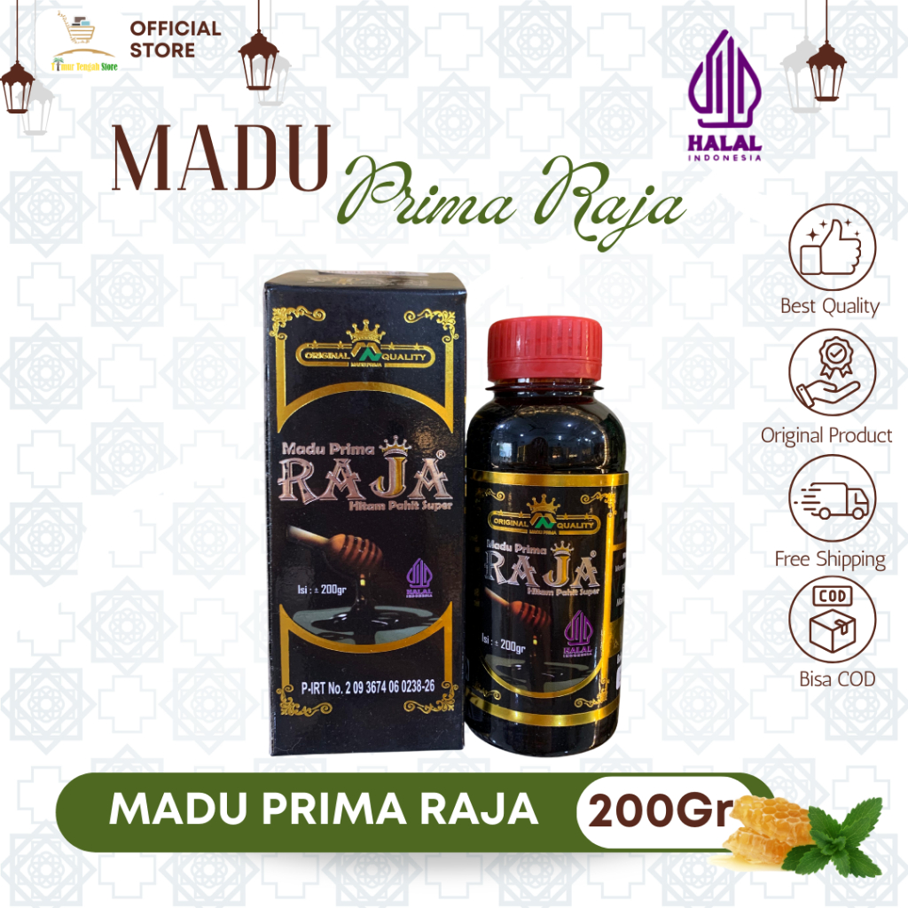 

Madu Prima Raja | Madu Raja Hitam Pahit Super 200 gram