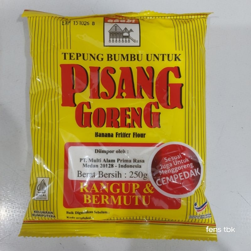 

TEPUNG PISANG GORENG ADABI 250 GR / ADABI TEPUNG PISANG GORENG 250 GR