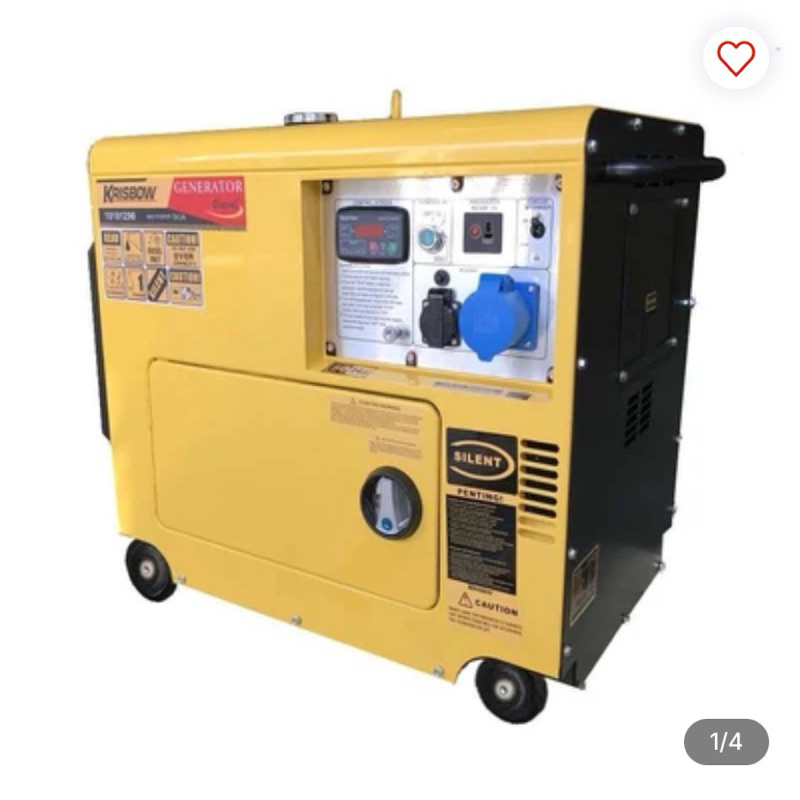 Krisbow Generator Diesel Hp 4000w 1 Ph Silent Cwa Krpd40