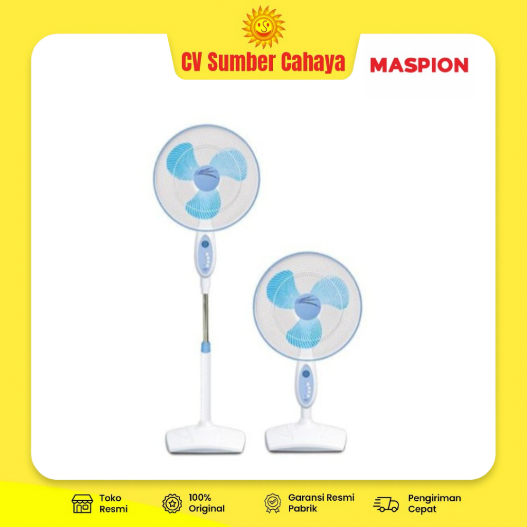 Maspion Stand Fan / Kipas Angin Berdiri 16" 2in1 EX-167 S Desk Fan EX167 EX 167