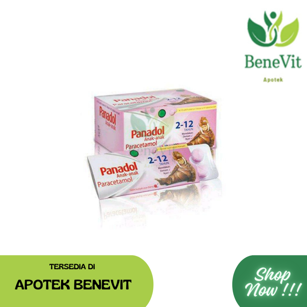 PANADOL CHEW TABLET ANAK - tablet kunyah untuk menurunkan demam anak