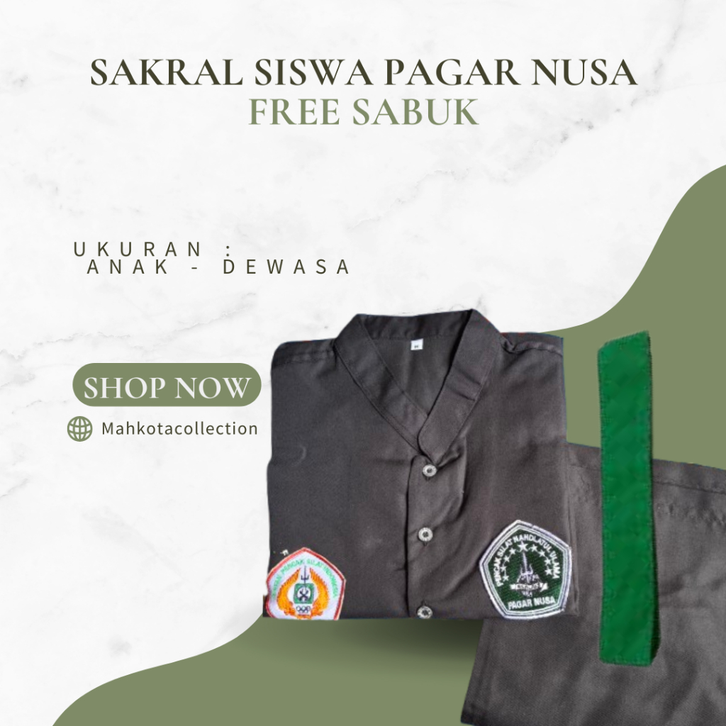 (Lengkap)Seragam Silat Pagar Nusa/ Baju Pagar Nusa/ Sakral Pagar Nusa , baju pagar nusa siswa standa