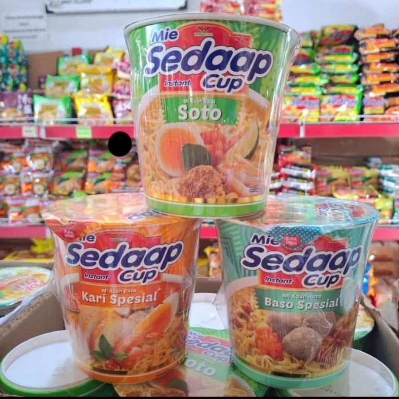 

Mie Sedaap Cup Kari / Baso / Soto (1 dus isi 12 cup)