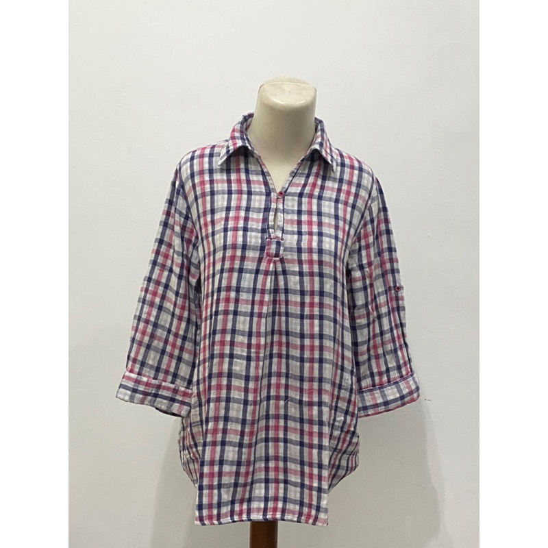 Preloved Atasan Blouse Kemeja ChicGirl Matahati Kotak