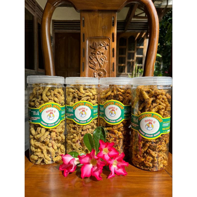 

[400gr] Kripik Usus Original & Pedas Daun Jeruk Nagih