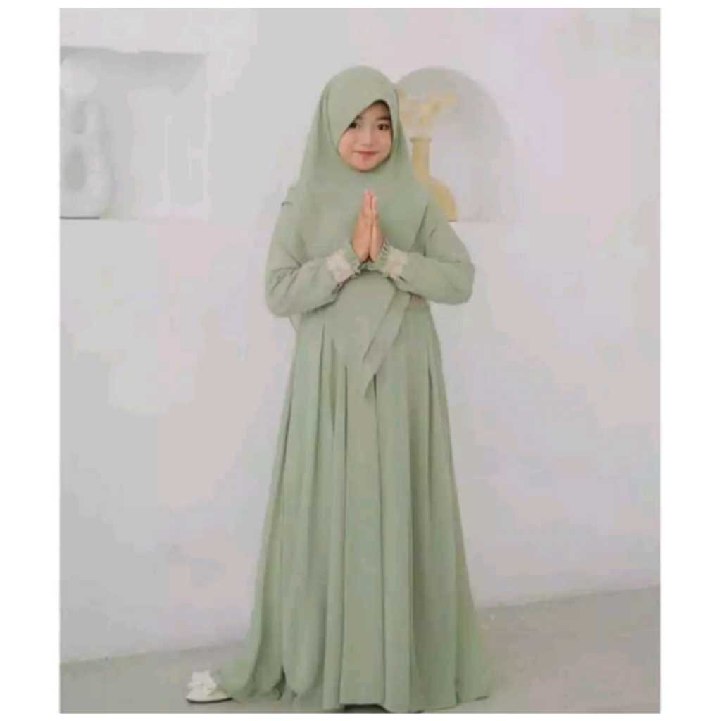 Almira GAMIS party ceruty anak perempuan remaja tanggung usia 5 - 13 long dress muslim pesta kekinia