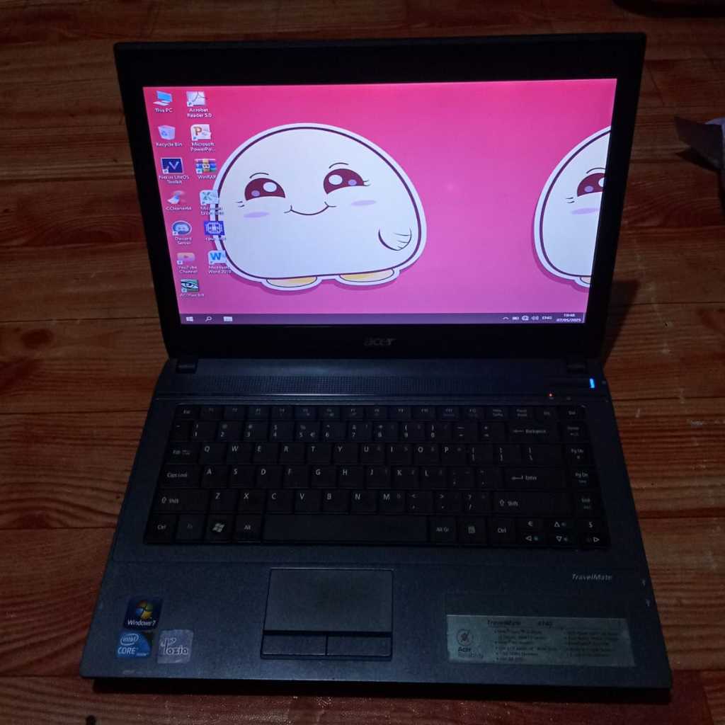 Laptop Acer Travelmate 4740-Core i5 RAM 8GB (Baru)/SSD HP 256GB (Baru) + 1TB Ex. Kantor NORMAL